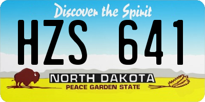 ND license plate HZS641