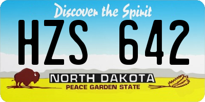 ND license plate HZS642