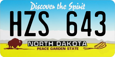 ND license plate HZS643