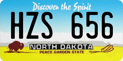ND license plate HZS656