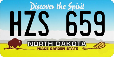 ND license plate HZS659