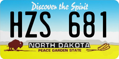 ND license plate HZS681