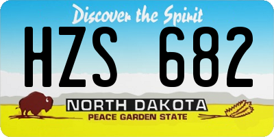 ND license plate HZS682