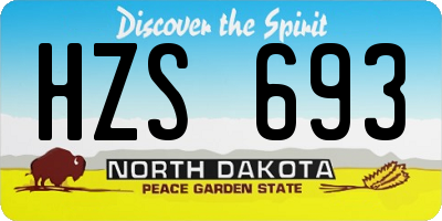 ND license plate HZS693