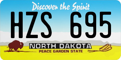 ND license plate HZS695