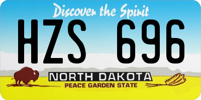 ND license plate HZS696