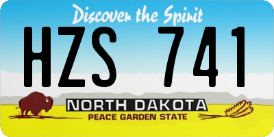 ND license plate HZS741