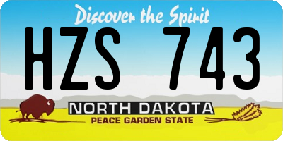 ND license plate HZS743