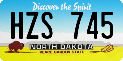 ND license plate HZS745