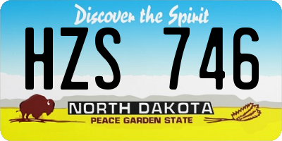 ND license plate HZS746