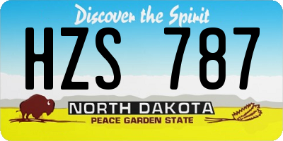 ND license plate HZS787
