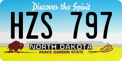 ND license plate HZS797