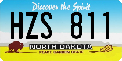 ND license plate HZS811