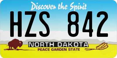 ND license plate HZS842