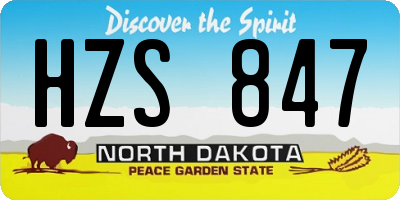 ND license plate HZS847