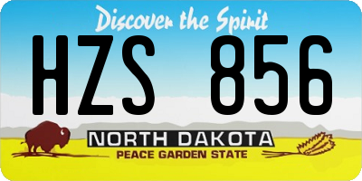 ND license plate HZS856