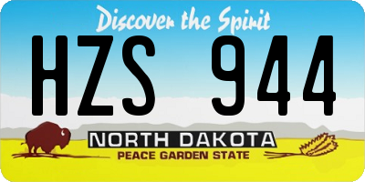 ND license plate HZS944