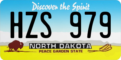 ND license plate HZS979