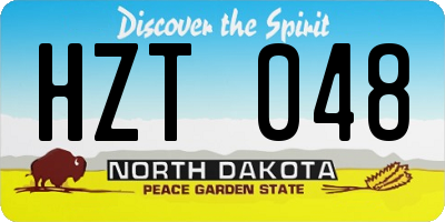 ND license plate HZT048