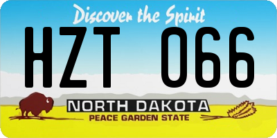 ND license plate HZT066