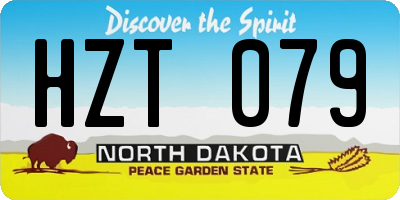 ND license plate HZT079