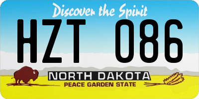 ND license plate HZT086