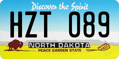 ND license plate HZT089