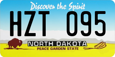 ND license plate HZT095