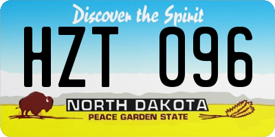 ND license plate HZT096