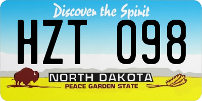 ND license plate HZT098