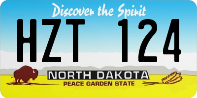 ND license plate HZT124