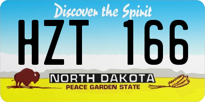ND license plate HZT166