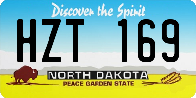 ND license plate HZT169