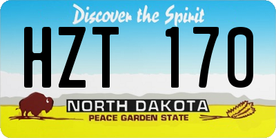 ND license plate HZT170
