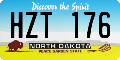 ND license plate HZT176