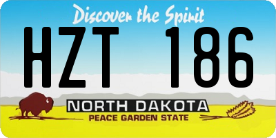 ND license plate HZT186