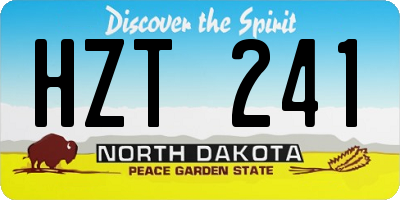 ND license plate HZT241