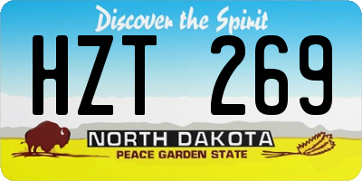 ND license plate HZT269