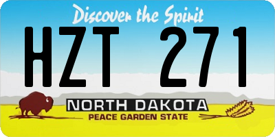 ND license plate HZT271