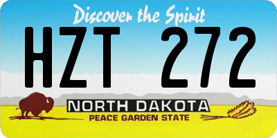ND license plate HZT272