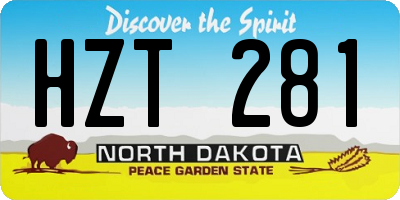 ND license plate HZT281