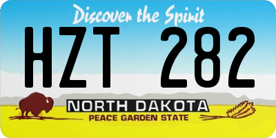 ND license plate HZT282