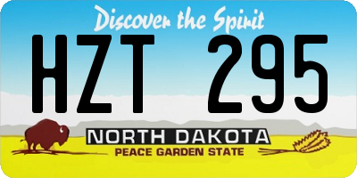 ND license plate HZT295