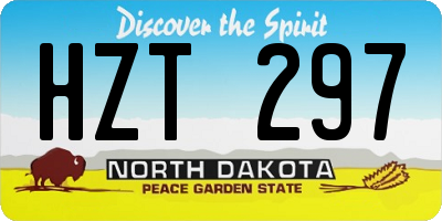 ND license plate HZT297