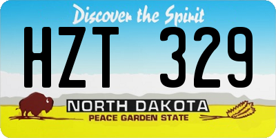 ND license plate HZT329