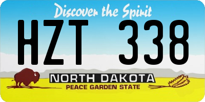 ND license plate HZT338