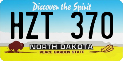 ND license plate HZT370