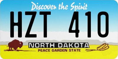 ND license plate HZT410