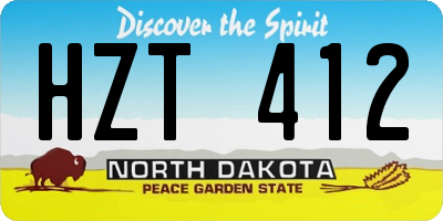 ND license plate HZT412
