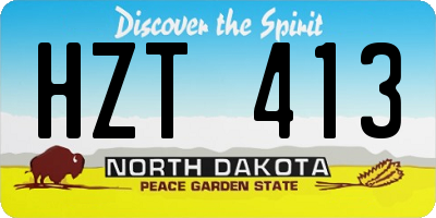 ND license plate HZT413